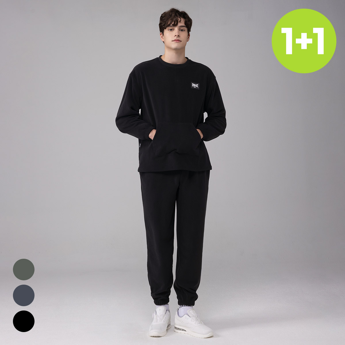 에버라스트 1+1 남자 플리스 트레이닝복 세트 런닝복 제품 이미지