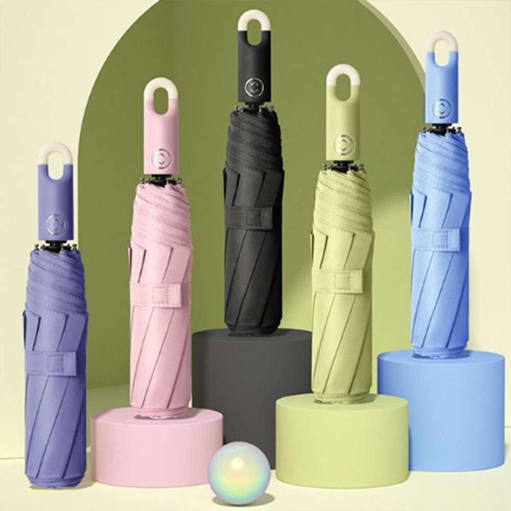파스텔 우산 자동 튼튼한 우양산 잠금 고리 손잡이 휴대용 학생 단체 판촉물 선물 양우산 - 상품 이미지