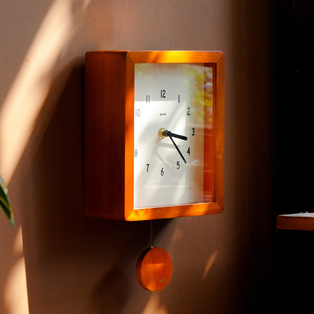 오르미 레트로 미로클락 우드 무소음 추시계 벽시계 괘종시계