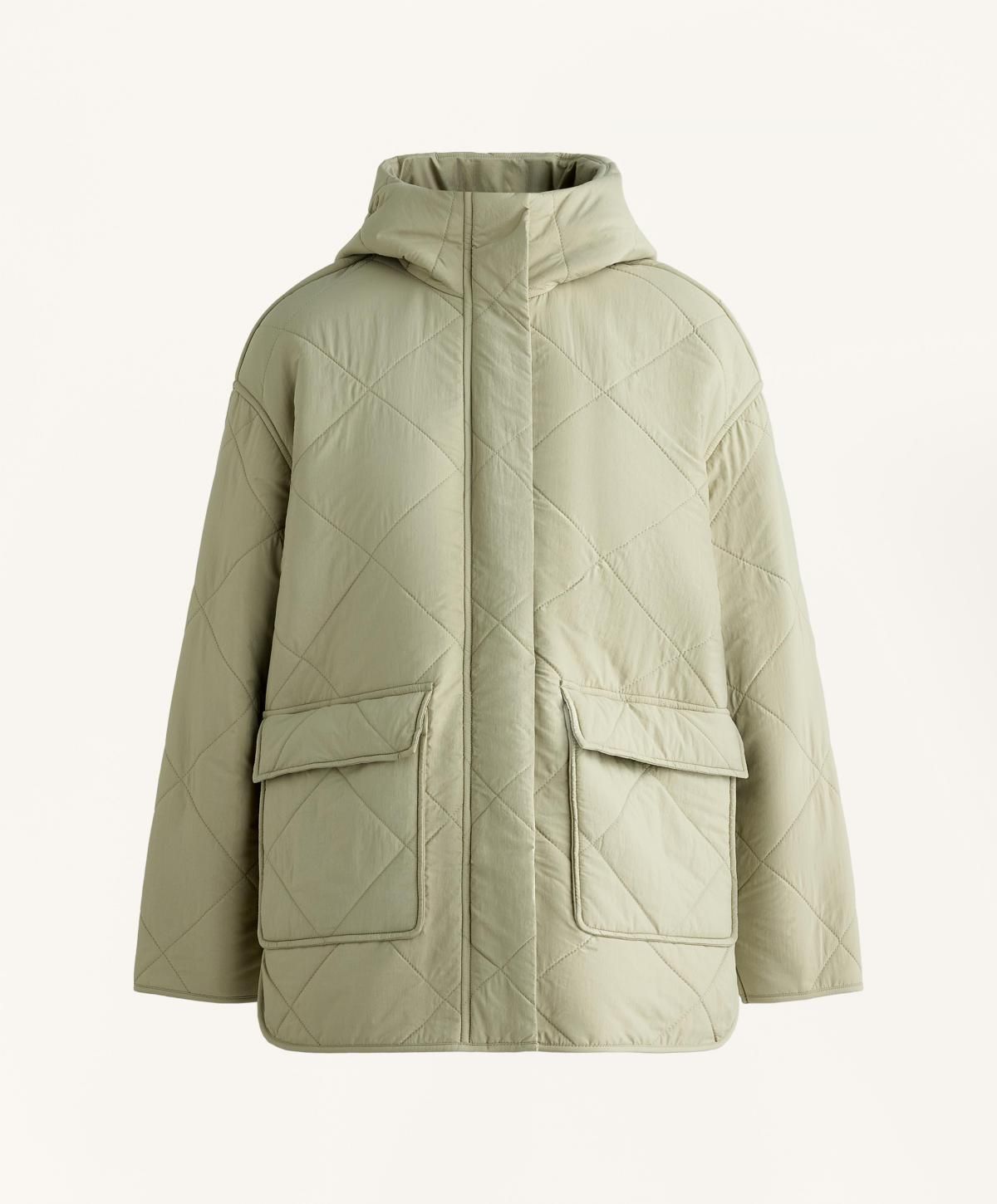 오이쇼 테크니컬 발수 방풍 패딩 후드 자켓 3891/945 KHAKI-GREY - 상품 이미지