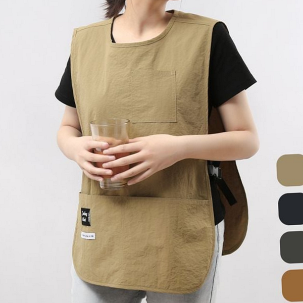 넉넉한 방수 앞치마 조끼형 바리스타 앞치마 미용실 식당