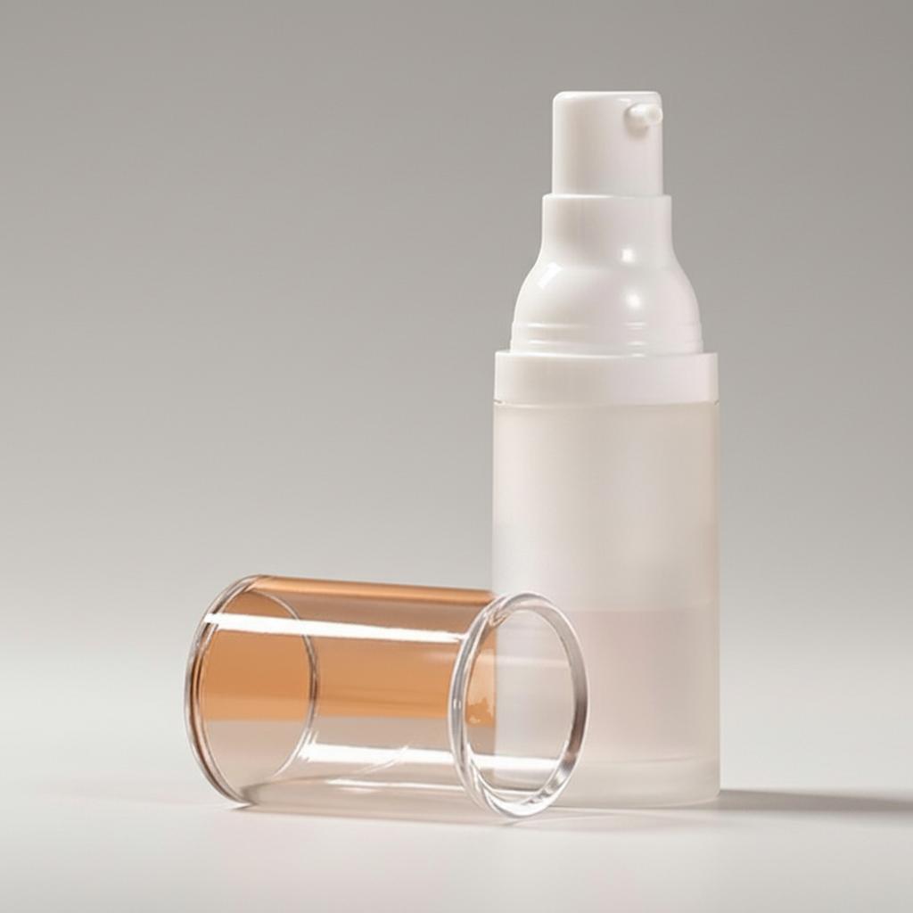 진공 화장품 펌프 소분용기 20ml 여행용 휴대용 에센스 크림 헤어젤 - 상품 이미지