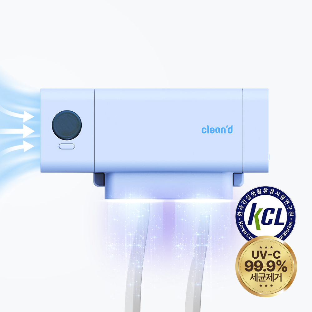 클린디 가정용 무선 2인용 칫솔살균기 트윈디 CL-406 블루 - 상품 이미지
