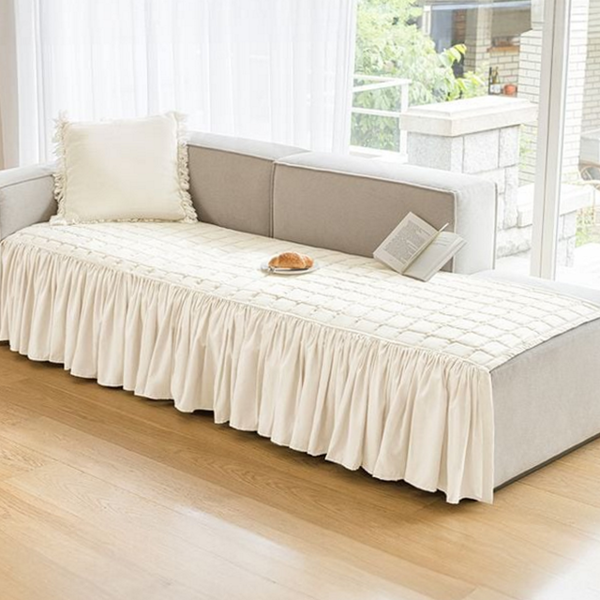 마이크로 롱 프릴 쇼파 패드 논슬립 누빔 쇼파