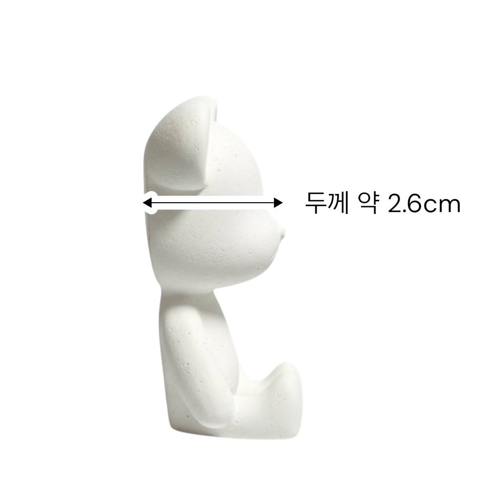 마당에 앉은 곰돌이 2D 실리콘 몰드 - 상세 이미지 4