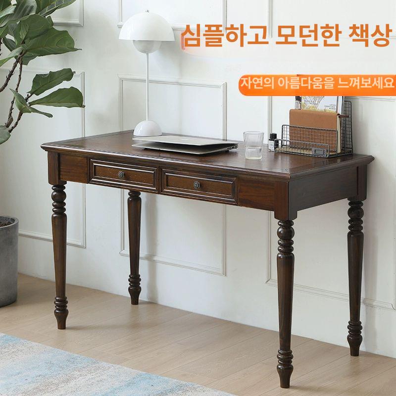 앤틱 라탄 서랍장 고급 1인용 테이블 거실 책상 - 상세 이미지 5