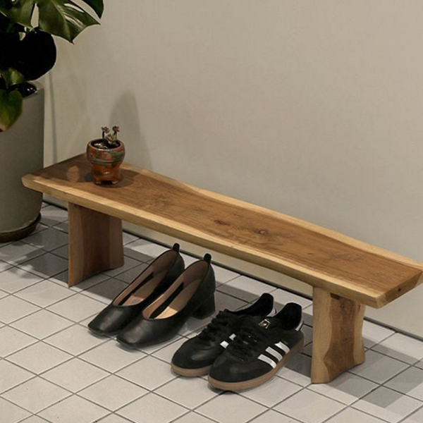 통원목 원목 선반 티크 다용도 선반 90cm 거실 - 상품 이미지