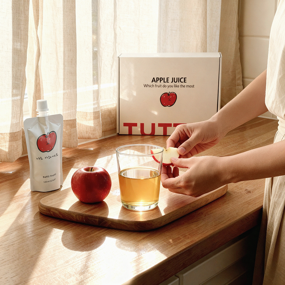 뚜띠프루티 NFC 사과즙 착즙 100% 안동사과 아기 주스 120ml x 30포, 2박스 이미지 3