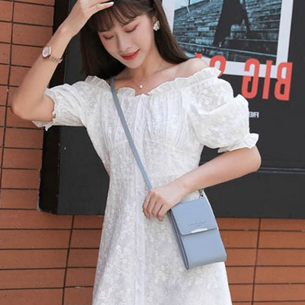 데일리 미니 크로스 백 스마트폰 가죽 스마트폰 보조 백 - 상품 이미지