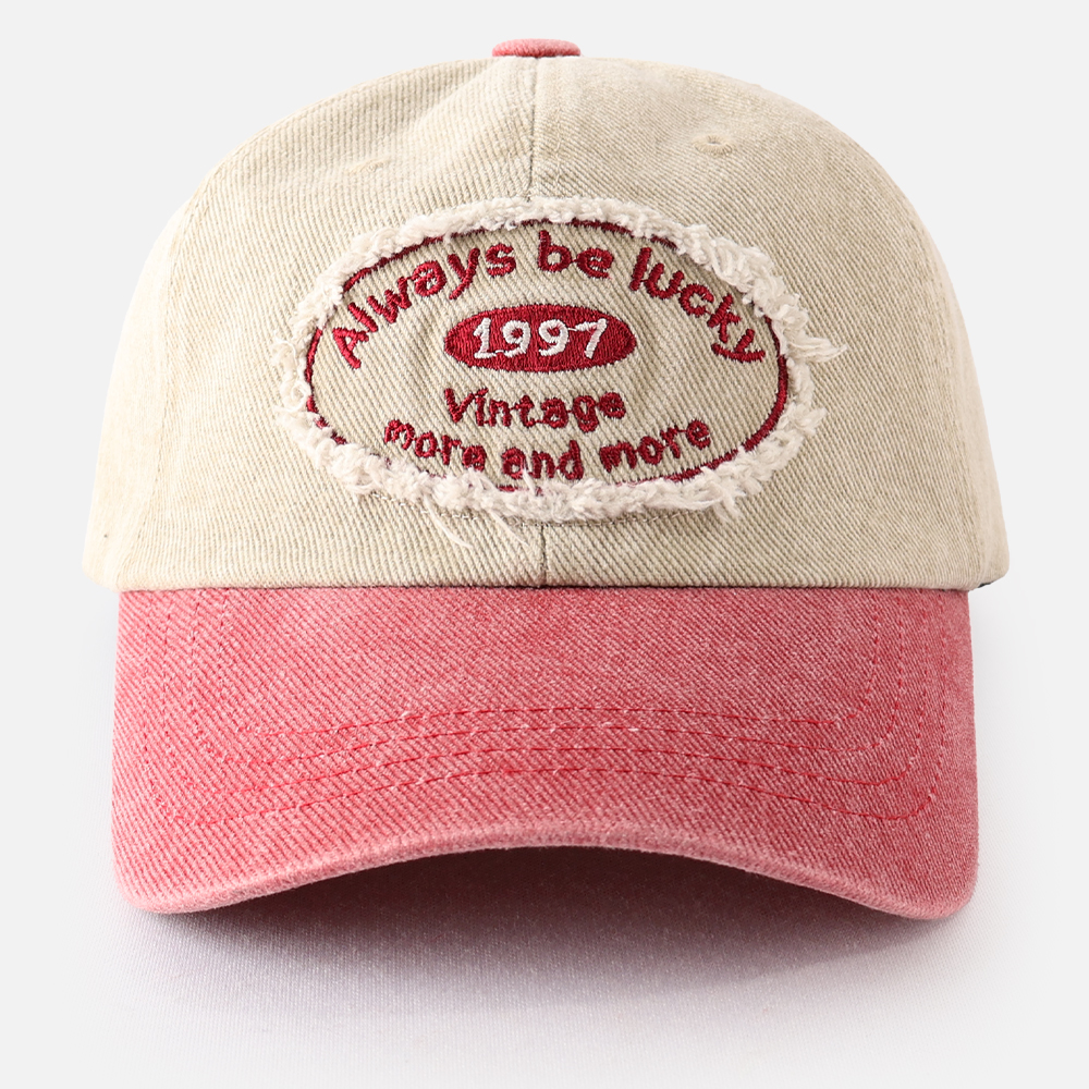 국내제작 워싱볼캡 빈티지모자 Always be lucky 1997 자수 볼캡모자 이미지 7
