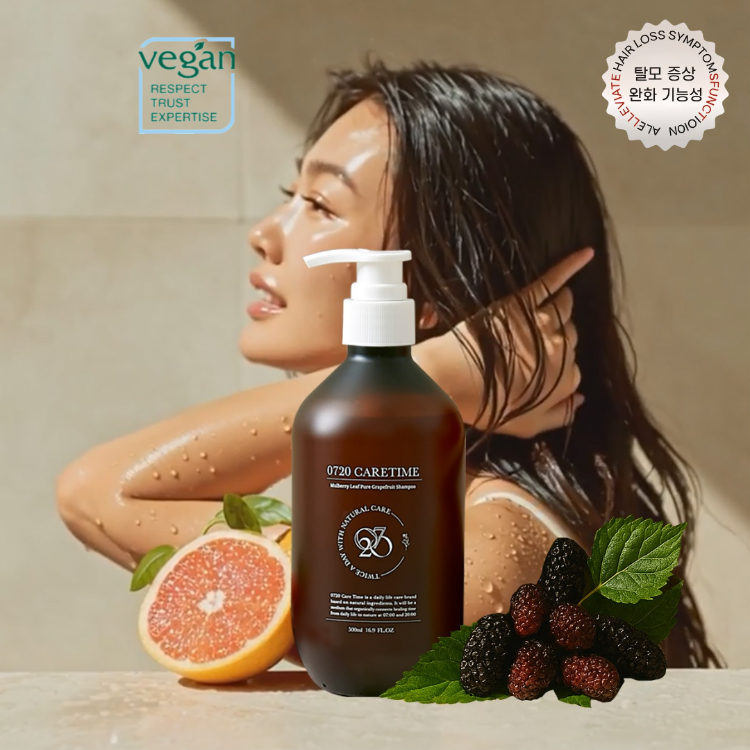 탈모샴푸 맥주효모 멀버리 약산성 두피 비건 탈모완화 자몽향 샴푸 엘누아르 500ml, 1개 - 상품 이미지