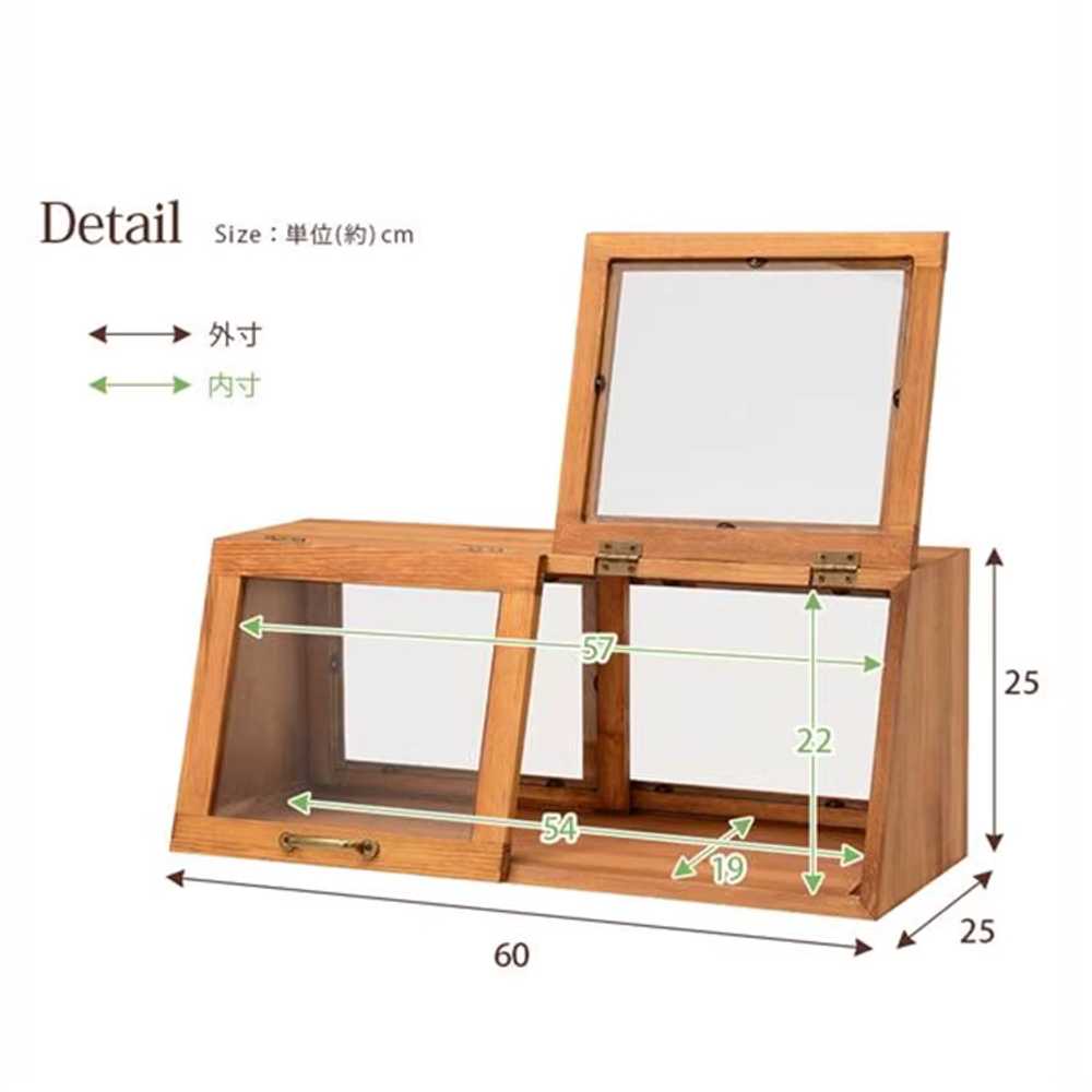 우드 쇼케이스 빵진열대 여닫이수납장 카페 쿠키 제과 40cm - 상세 이미지 5