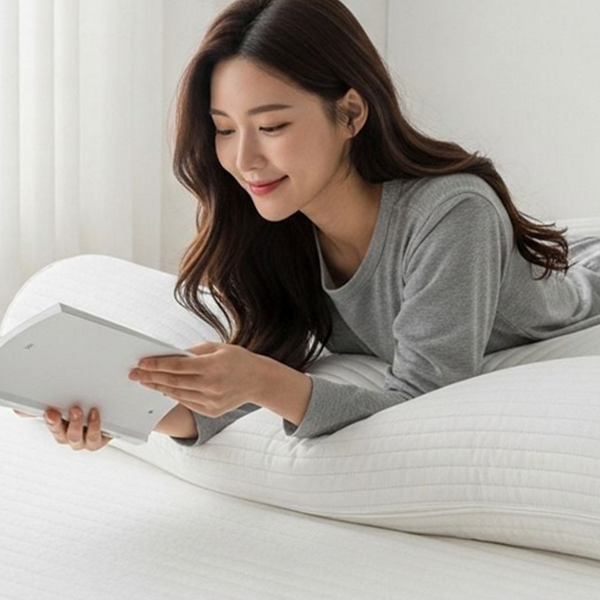 피그먼트 순면 바디 필로우 안고자는 누빔 바디 필로우 쿠션 - 상품 이미지