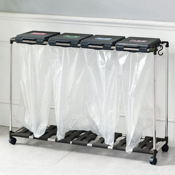 다용도 재활용 분리수거함 바퀴형 쓰레기통 분리수거대 대용량