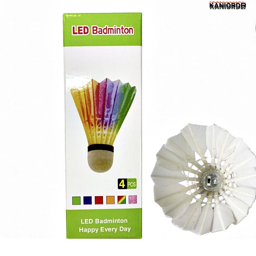 LED 야광 셔틀콕 4개입 야간 운동용 조명공 배드민턴공 스포츠용품 - 상품 이미지