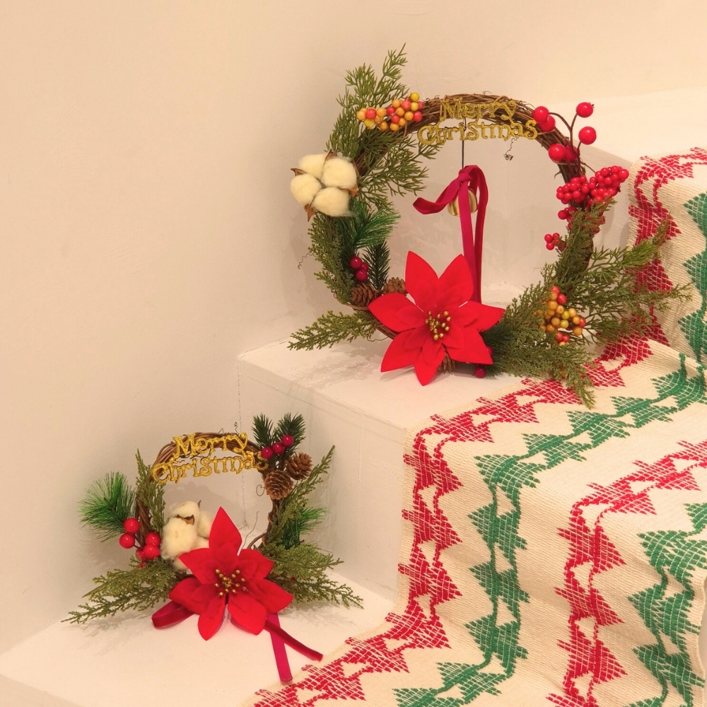 노엘 크리스마스 리스 만들기 diy 15cm 이미지 8