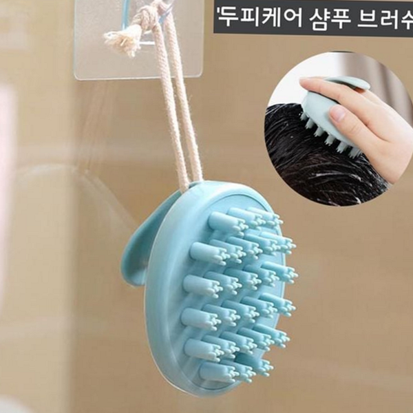 실리콘 샴푸 브러쉬 스케일링 두피 마사지 브러쉬 세정 - 상품 이미지