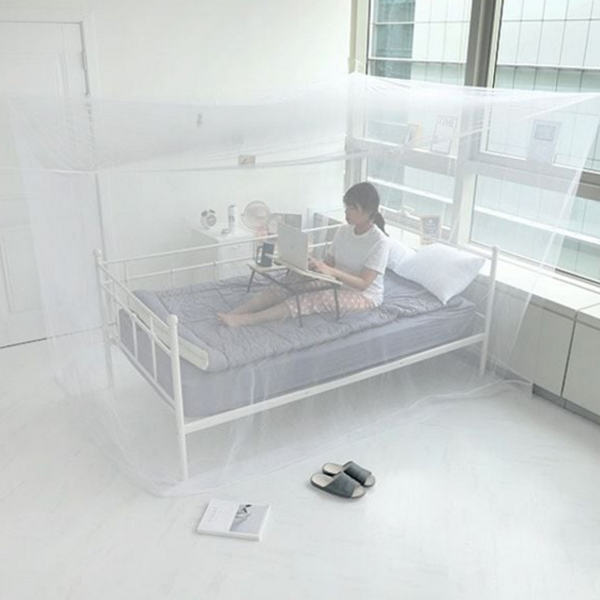 원터치 모기장 사각 침대 모기장 다인용 대형 여름 - 상품 이미지