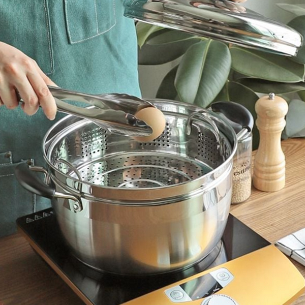 인덕션 찜 냄비 2단 스테인레스 찜기 20cm - 상품 이미지