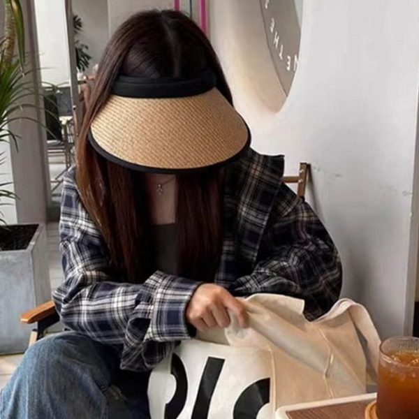 여성 밀짚 캡 캐주얼 여자 썸머 모자 - 상품 이미지