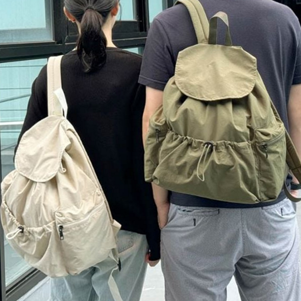 가벼운 밴딩 백팩 캐주얼 스트링 백팩 데일리 캠퍼스 - 메인 이미지