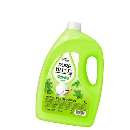 한방 피죤)퓨어 뽀드득 주방세제 용기(솔잎향) 3L