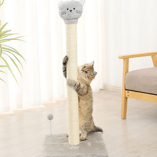 원목 고양이 스크래쳐 수직형 고양이 수직 스크래쳐 스크래치폴 로프 - 메인 이미지