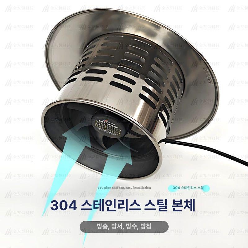 태양광 환풍기 화장실 옥상 벤츄레이터 배출 순환 정화조 환기팬 금속케이스 +20W 패널+6A 레드 200x170x110mm - 상세 이미지 5