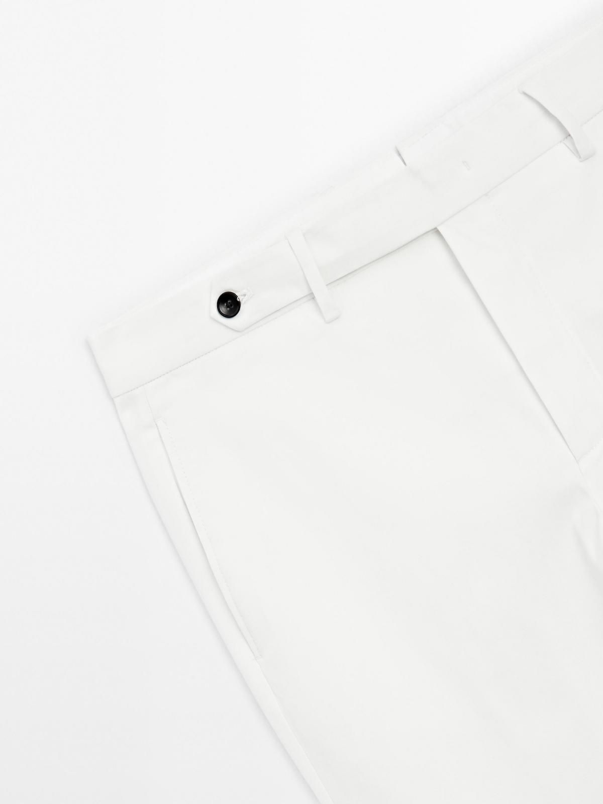 마시모두띠 화이트 코튼 블렌드 슬림핏 팬츠 3520/516 OFF WHITE - 상세 이미지 5