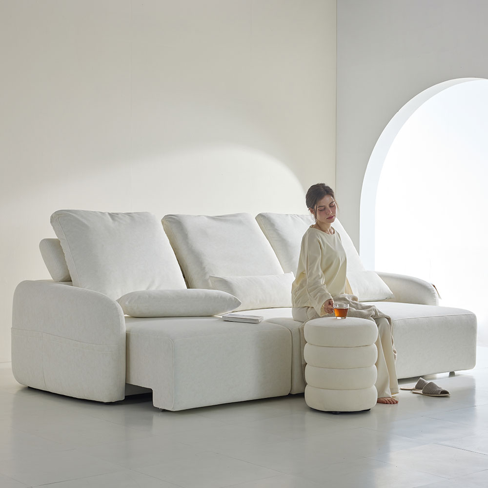 4인용 타이보텍스 모션 소파 리클라이너 슬라이딩 무빙 패브릭 쇼파 001