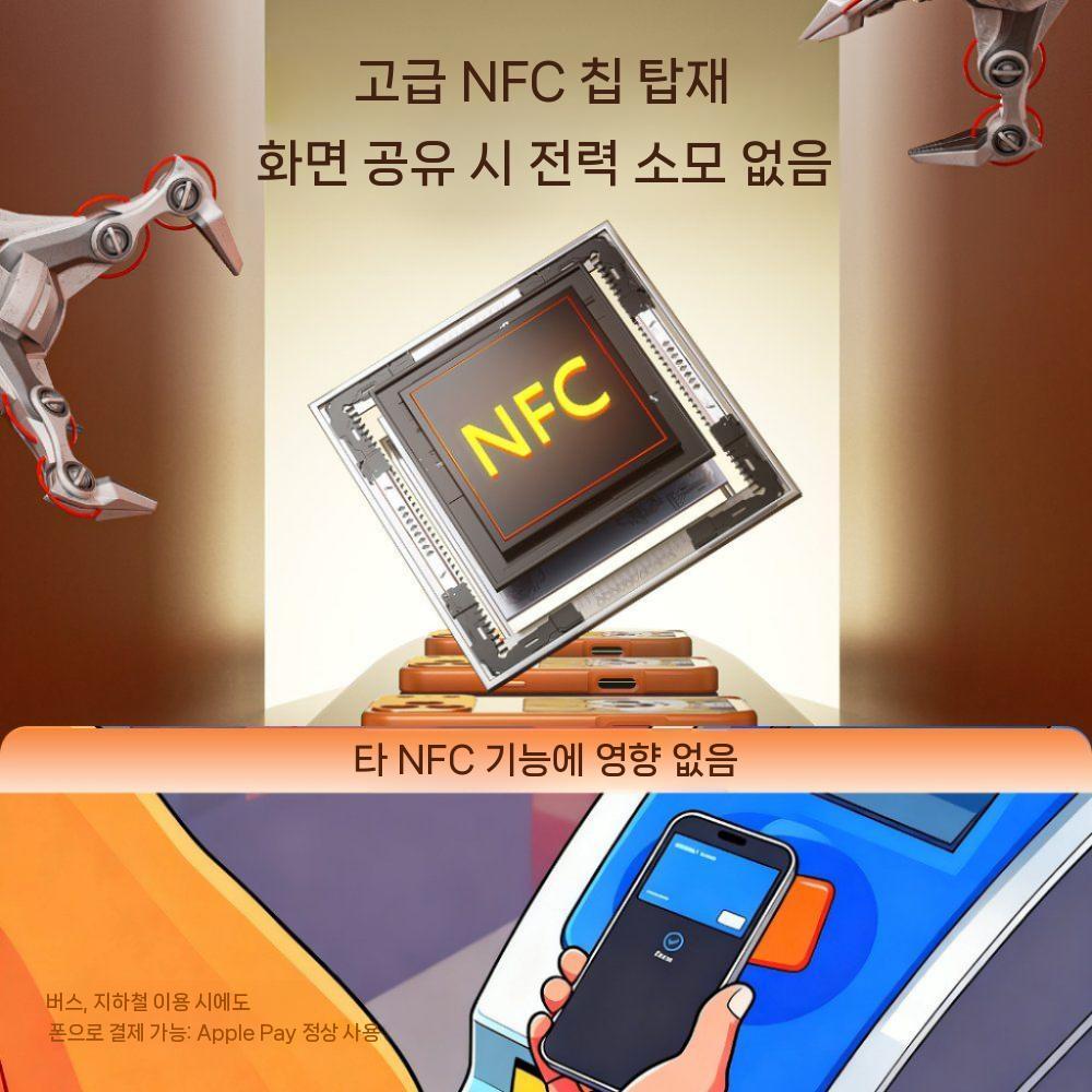 아이폰17 에어 프로 맥스 케이스 4인치 HD 컬러 디스플레이 4색 잉크 스크린 NFC 프로젝션 - 상세 이미지 4