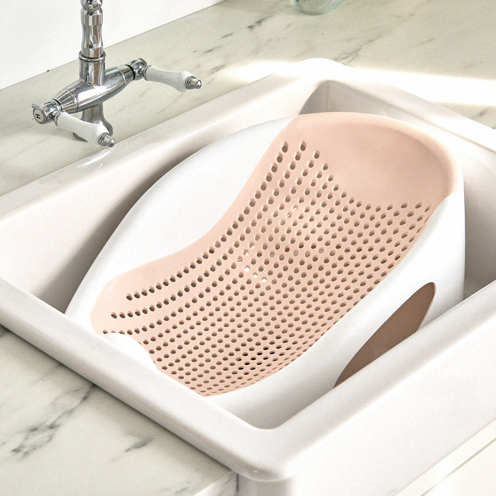 오로비 아기 싱크대 욕조 신생아 등받이 목욕 프림로즈핑크