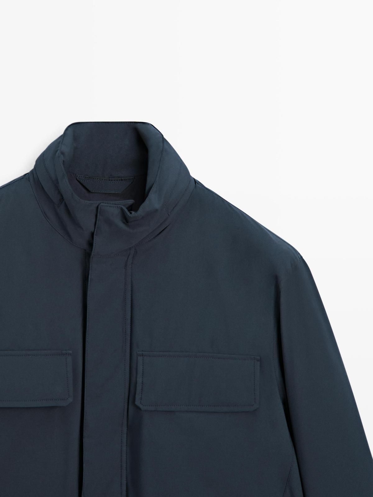 마시모두띠 워터리펠런트 패딩 자켓 포켓 후드 3105/445 NAVY BLUE 이미지 6