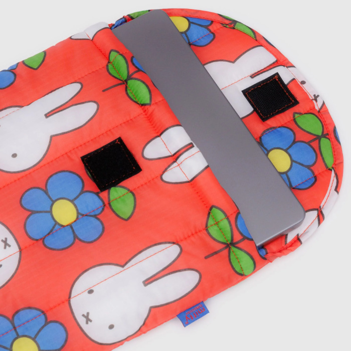 BAGGU 바쿠 퍼피 랩탑 13인치 노트북 케이스 패딩 충격 보호 Flower Miffy - 상세 이미지 2