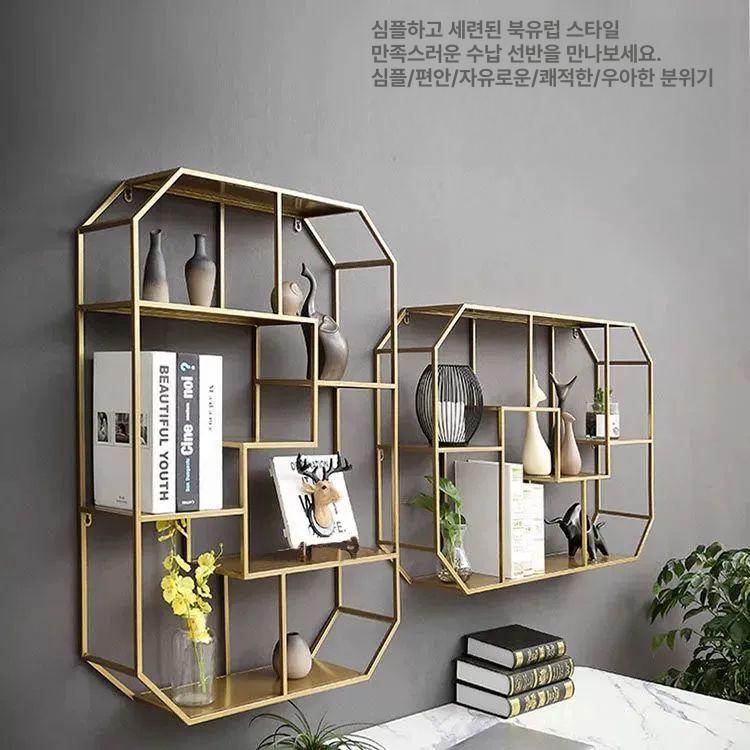 원목 벽걸이 장식장 유닛 선반 소품 진열장 거실 카페 매장 인테리어 - 상세 이미지 5