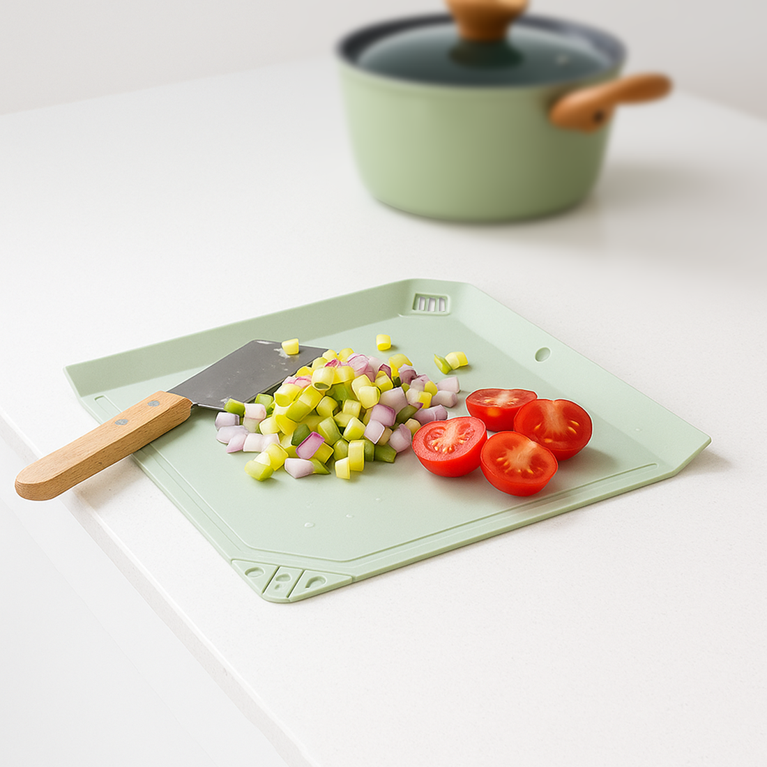 논슬립 TPU 국산 도마 주방 미니 이유식 캠핑 빵 과일 플레이팅 휘어지는 도마 - 메인 이미지