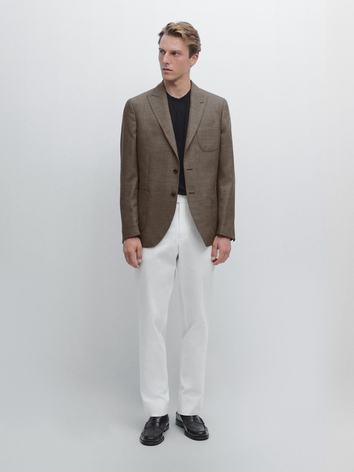 마시모두띠 화이트 코튼 블렌드 슬림핏 팬츠 3520/516 OFF WHITE - 상세 이미지 2
