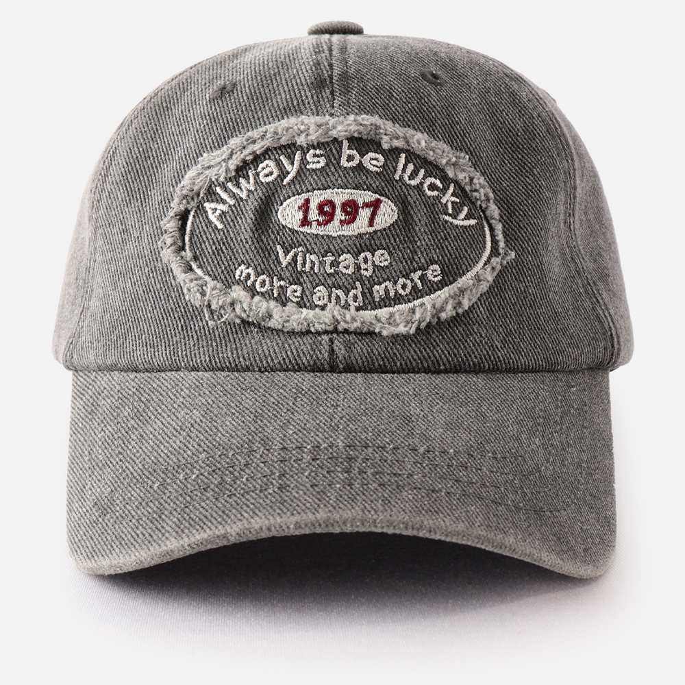 국내제작 워싱볼캡 빈티지모자 Always be lucky 1997 자수 볼캡모자 - 상세 이미지 5