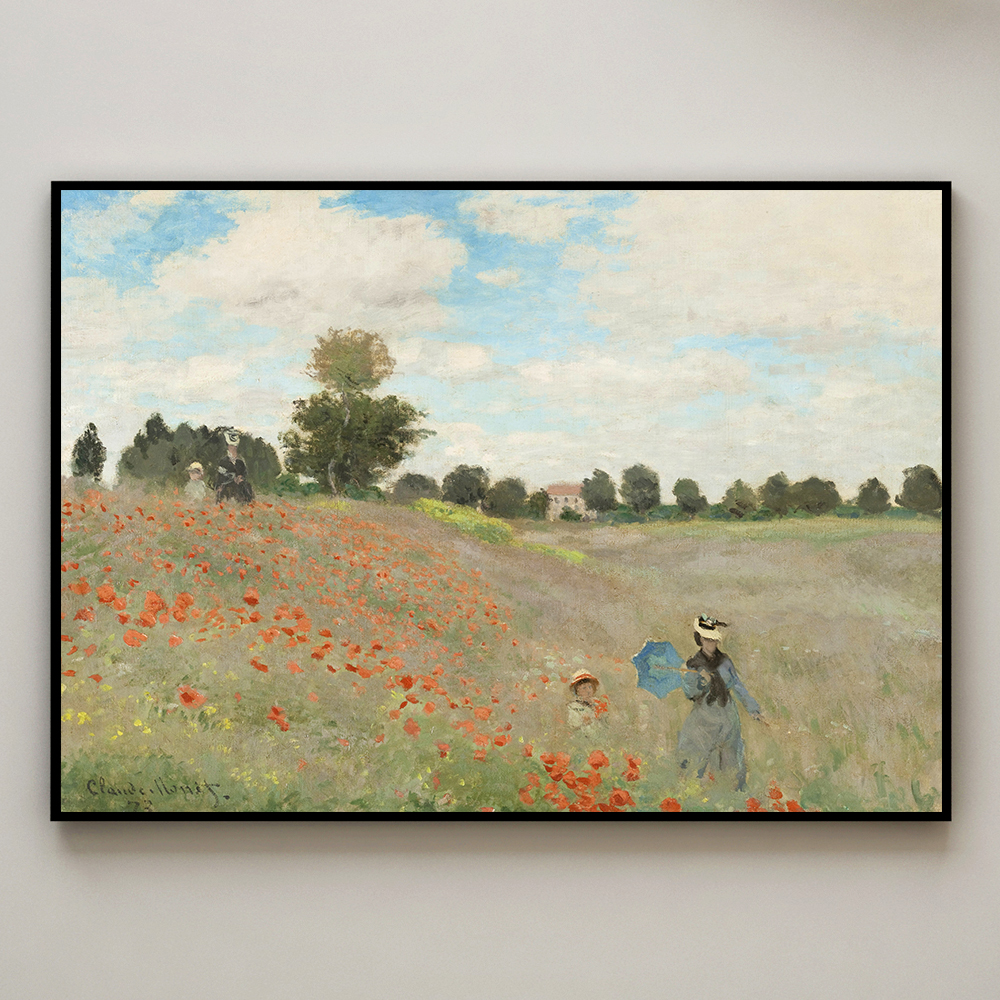 클로드 모네 인테리어 그림 액자 포스터 명화 Les Coquelicots 1873 - 상세 이미지 3