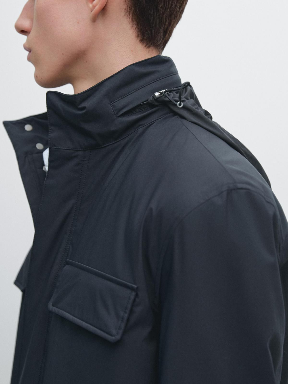 마시모두띠 워터리펠런트 패딩 자켓 포켓 후드 3105/445 NAVY BLUE - 상세 이미지 5
