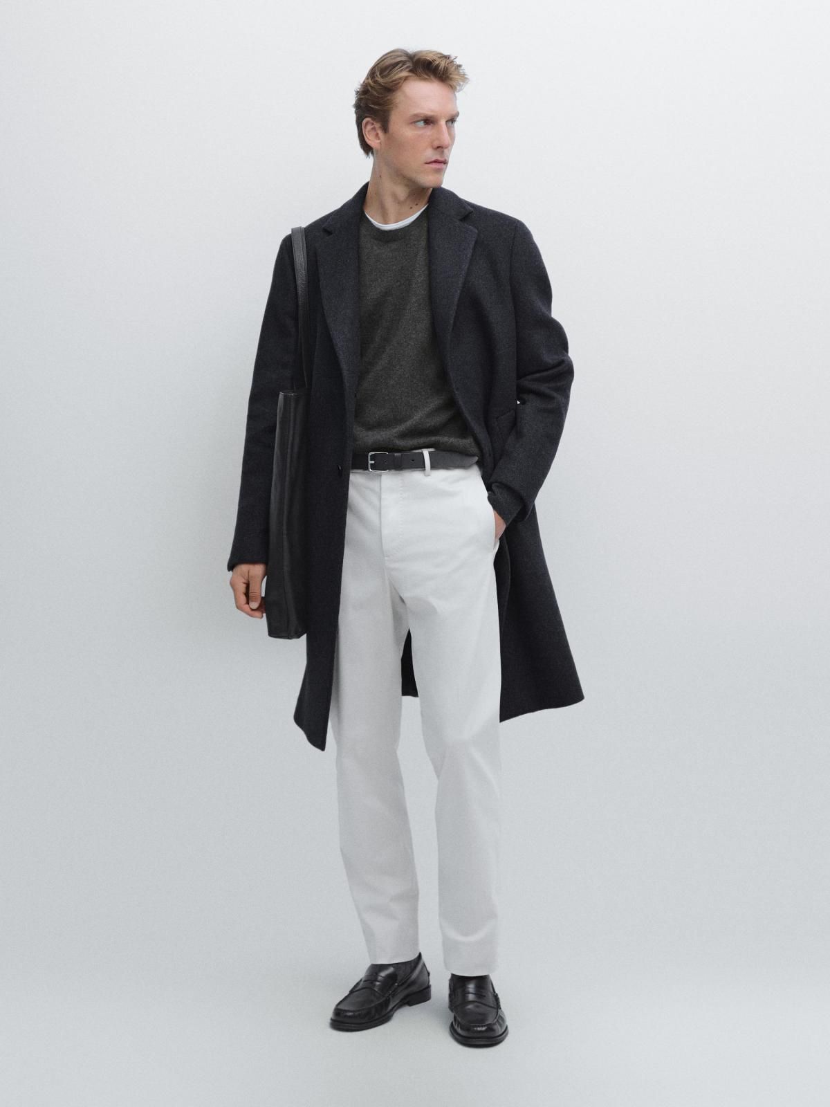 마시모두띠 코튼 혼방 트윌 슬랙스 팬츠 3553/539 OFF WHITE - 상세 이미지 2