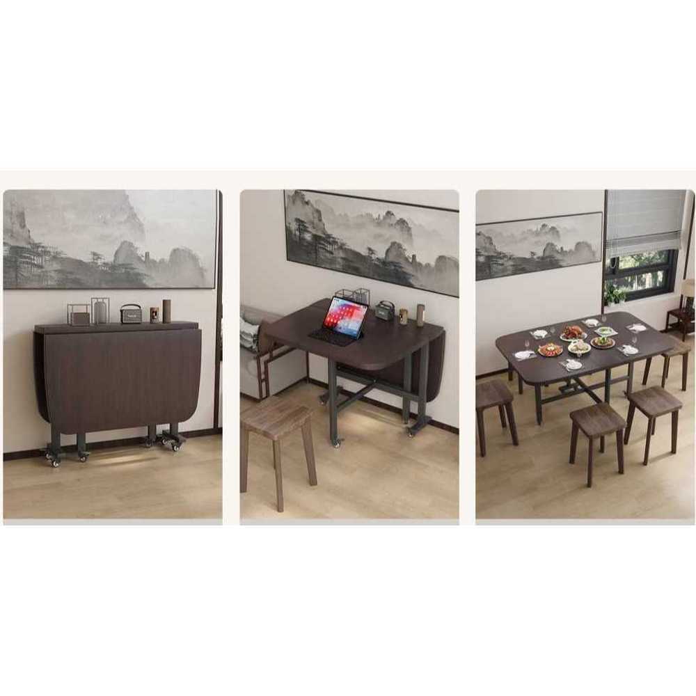 주방용 접이식 식탁 폴딩형 공간 활용 소형 인테리어 120x80cm 우드 - 상세 이미지 3