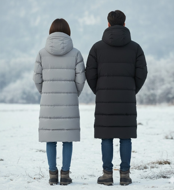[무료반품] 블랙야크 겨울 공용 항균 방풍 2L 아웃도어 오리털 롱다운 커플 패딩점퍼 그레이, 85 - 상세 이미지 5