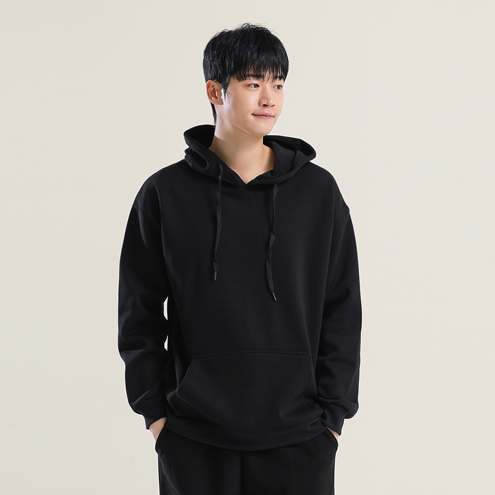 스라보 소프트웜 겨울 기모 후드티 오버핏 후드 티셔츠 이미지 7