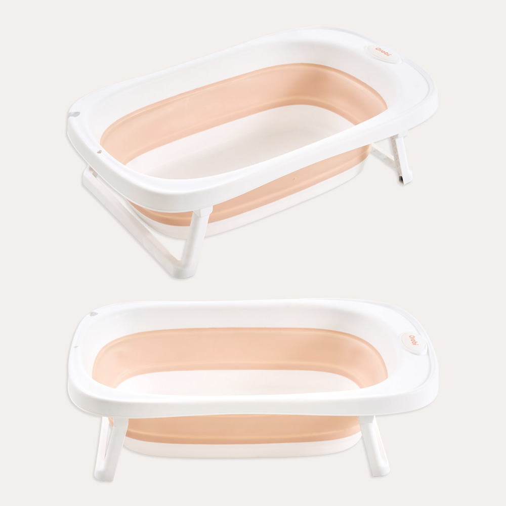 오로비 접이식 아기욕조 신생아 목욕 프림로즈핑크