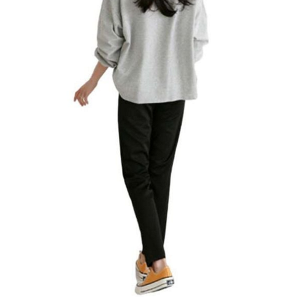 무지 여성 밴딩 팬츠 데일리 여자 밴딩 바지 - 상품 이미지