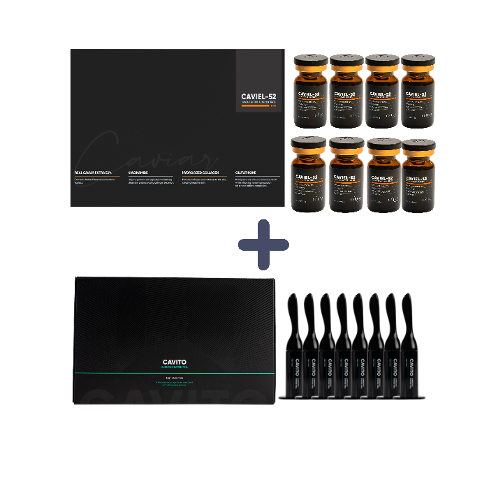 1+1 셀루카 리뉴얼 캐비엘-52 앰플 5ml 8ea+ 캐비토 크림 3.5g 8ea - 메인 이미지