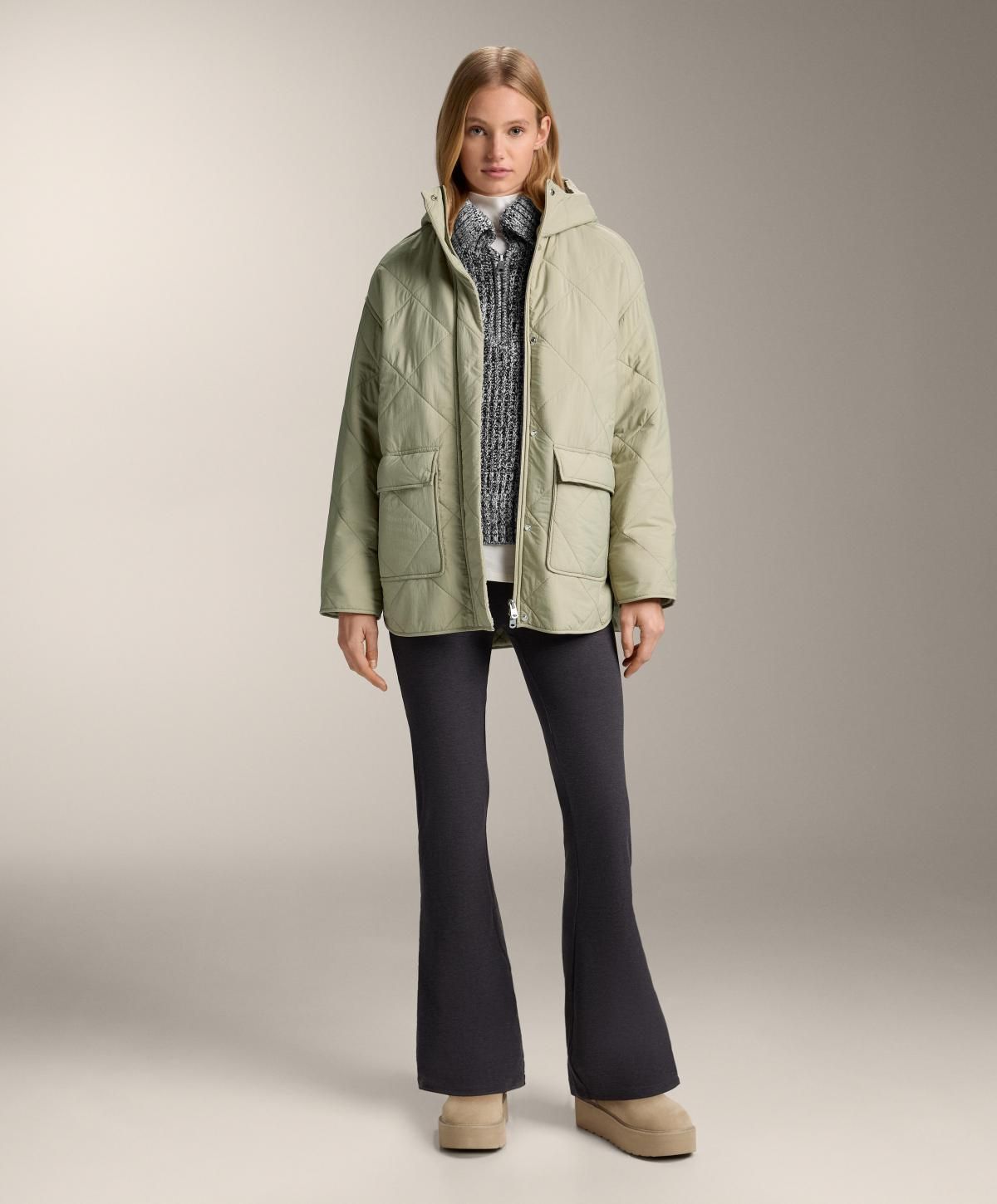 오이쇼 테크니컬 발수 방풍 패딩 후드 자켓 3891/945 KHAKI-GREY - 상세 이미지 4