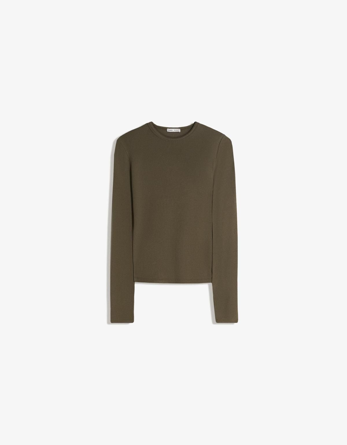 버쉬카 베이직 카키 긴팔 티셔츠 7802/152 KHAKI - 상품 이미지