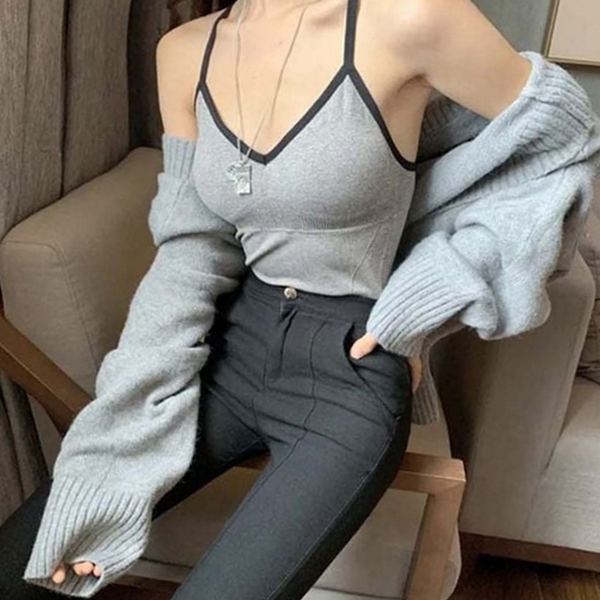 데일리캡 여성 캡 내장 나시 슬림핏 이너웨어 캡 나시 - 상품 이미지